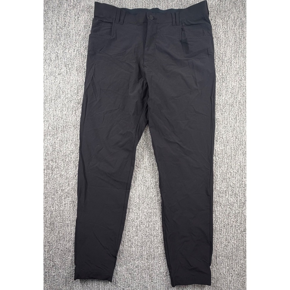 BYLT Premium Basics Everyday Pant Mens 33 Black Tapered Jogger Stretch Trousers